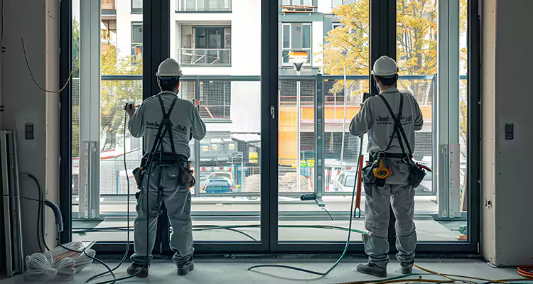 Patio Door Glass Replacement with Built-In Blinds in Pace, FL